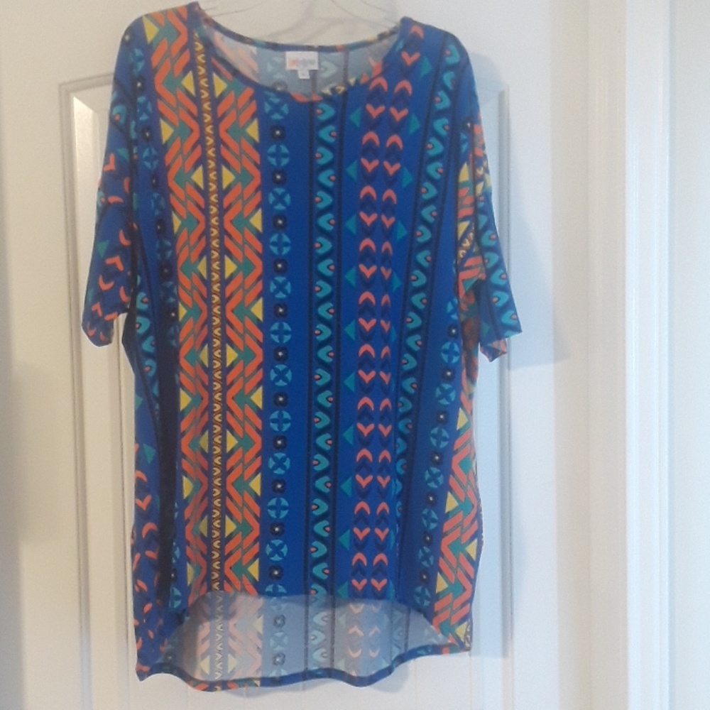 Vibrant, colorful Lularoe Irma.